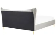 Bed Velvet CHALEIX 180 x 200 cm (EU Super King) Light Grey_857035
