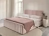 Bett mit Stauraum LUNAN Pastellrosa 160 x 200 cm