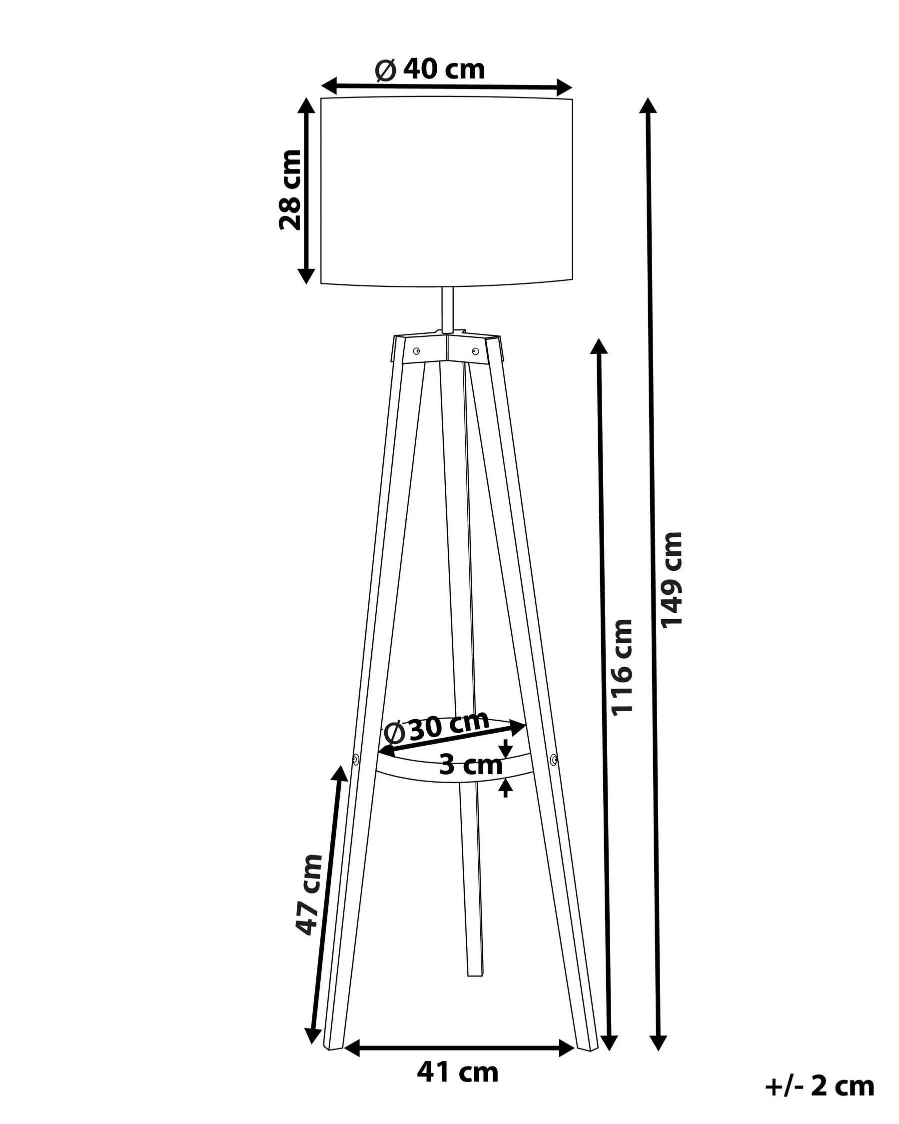 Stehlampe BLUFF Kiefernholz Weiß_823067