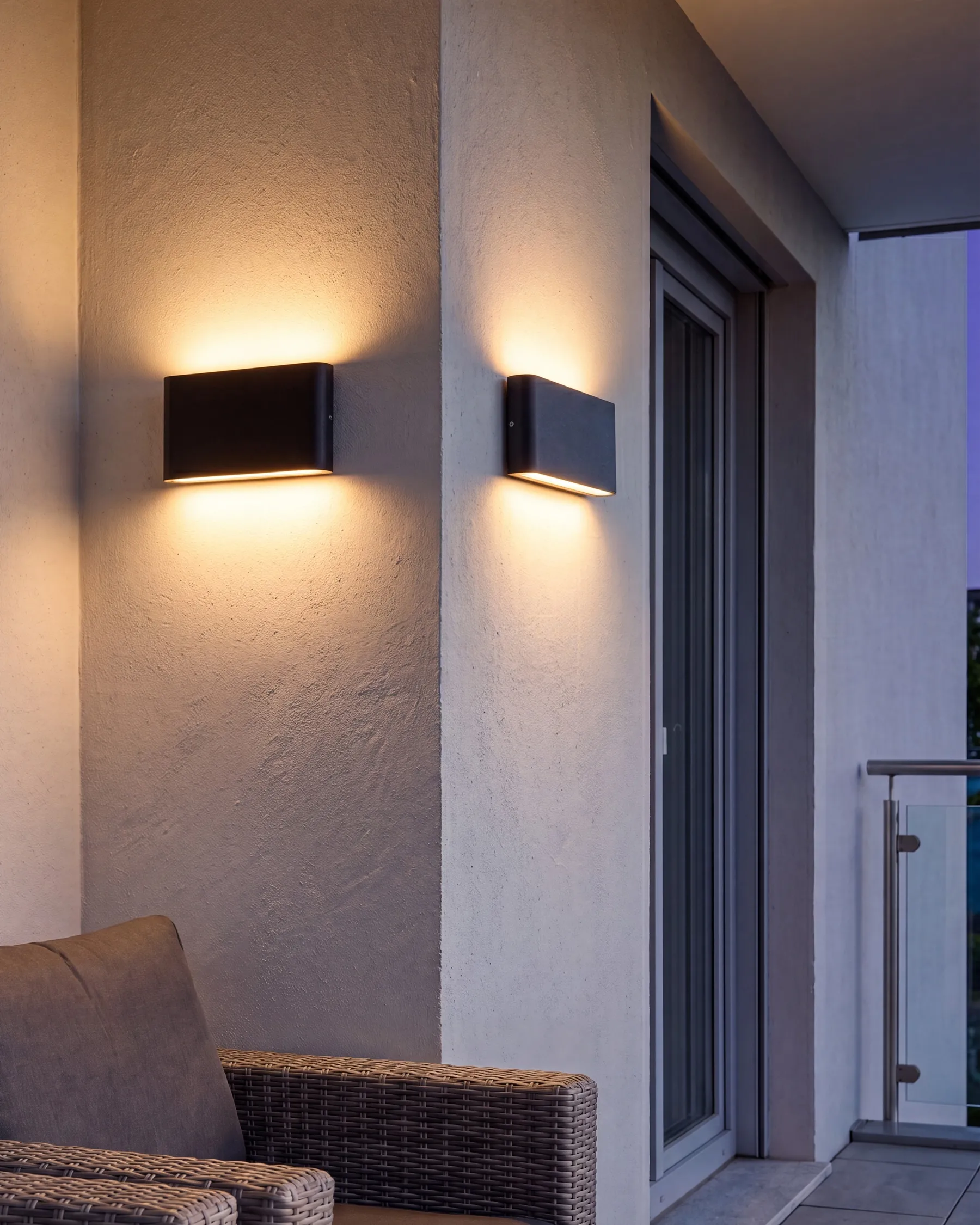 LED Außenwandleuchte 2er Set ARDER Schwarz_1103003