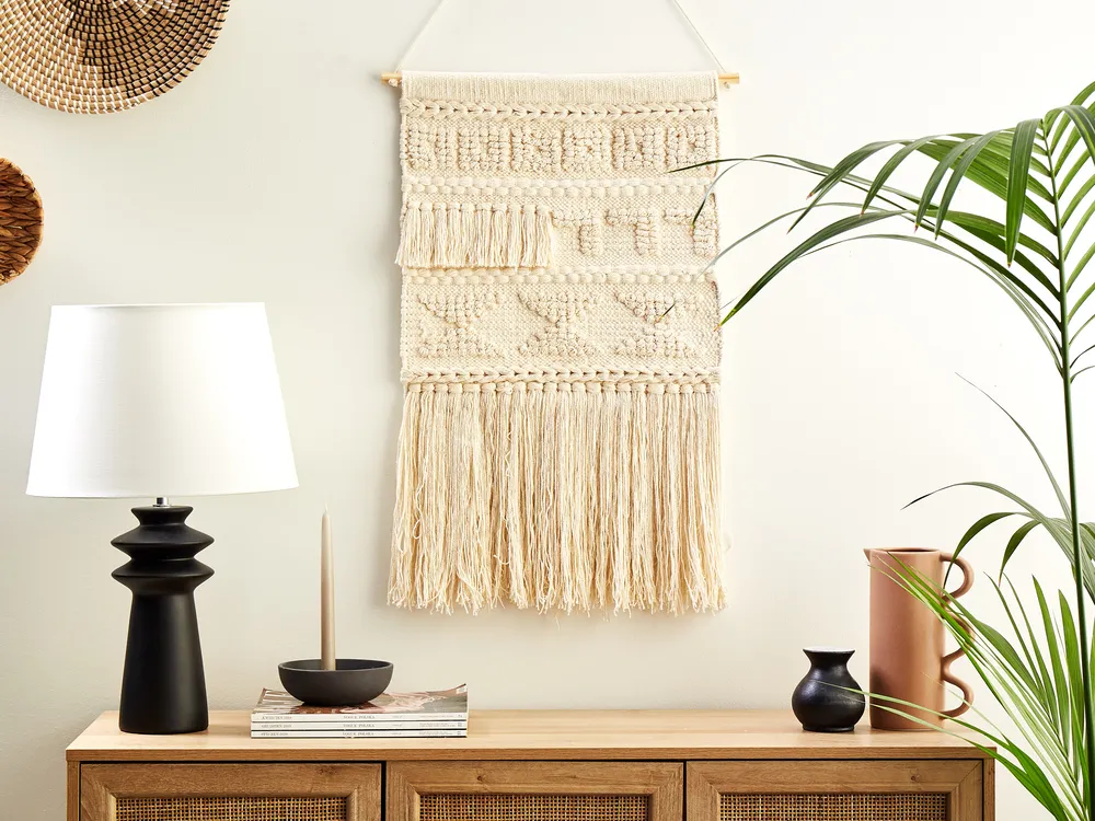 Wandbehang KAMOKE Baumwolle 103 cm Beige