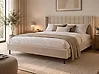 Bett mit Lattenrost Samtstoff VILLETTE 180 x 200 cm Beige