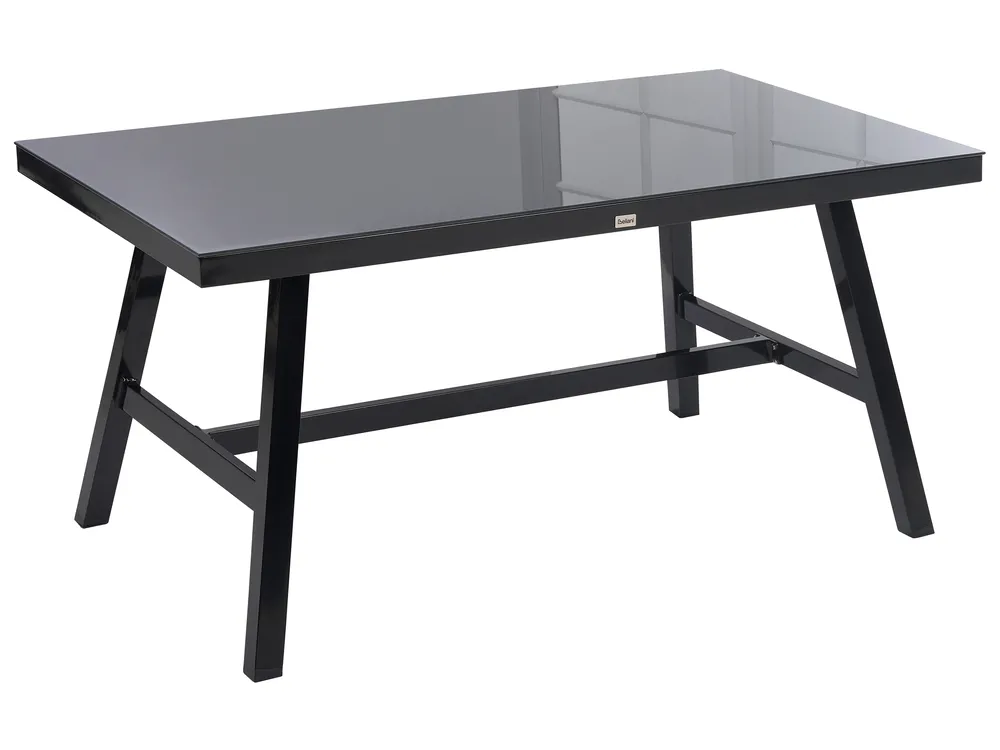 Gartenmöbel Set 4-Sitzer CANETTO inkl. Kissen Metall Schwarz_808279