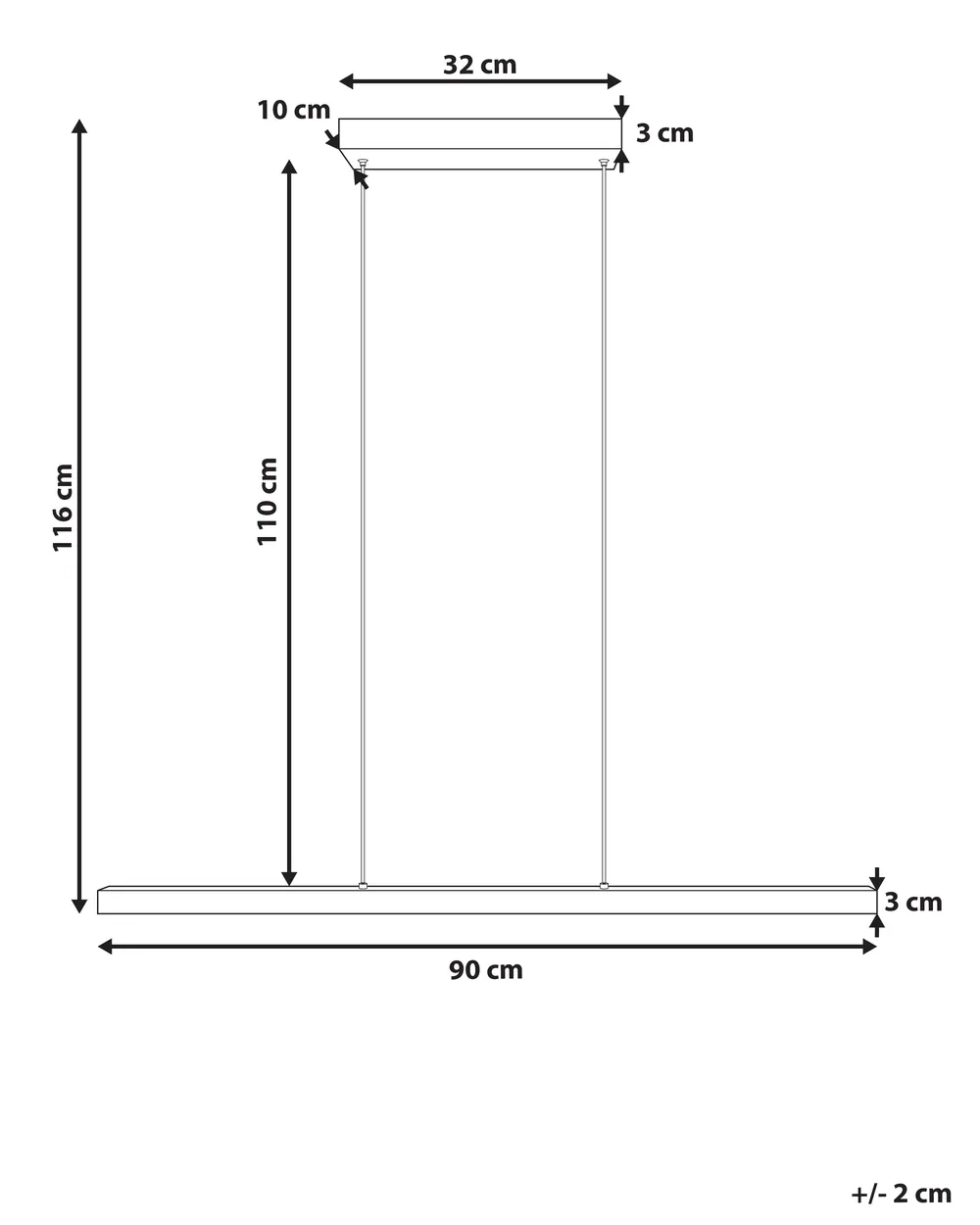 LED Hängeleuchte CANDELERO mit Fernbedienung Schwarz_965197