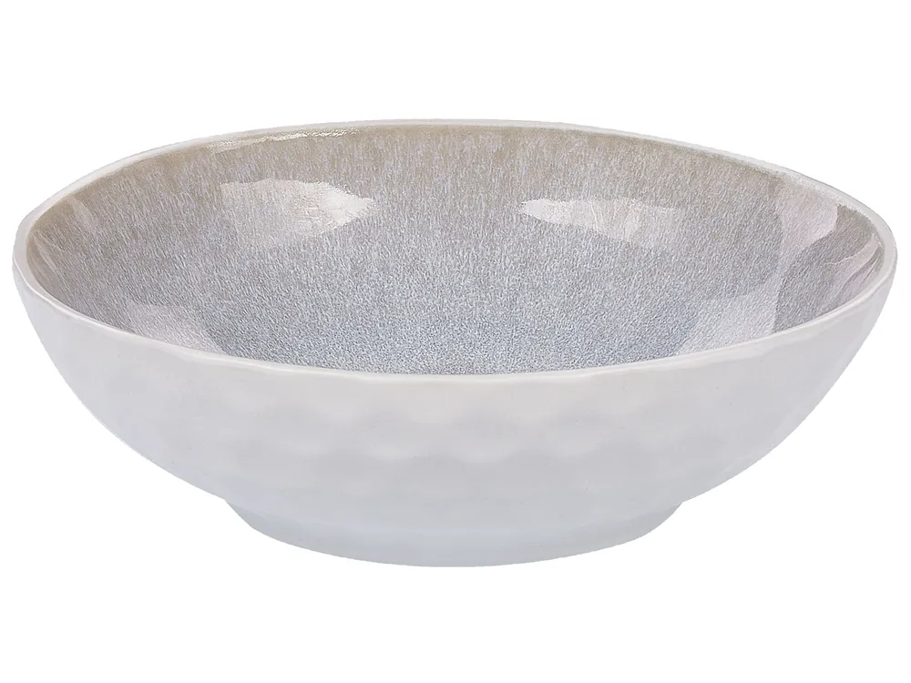 Set of 16 Dinnerware SESAME Stoneware Light Grey_863130