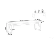 Gartenbank ORIA 160 cm Beton Grau_805085
