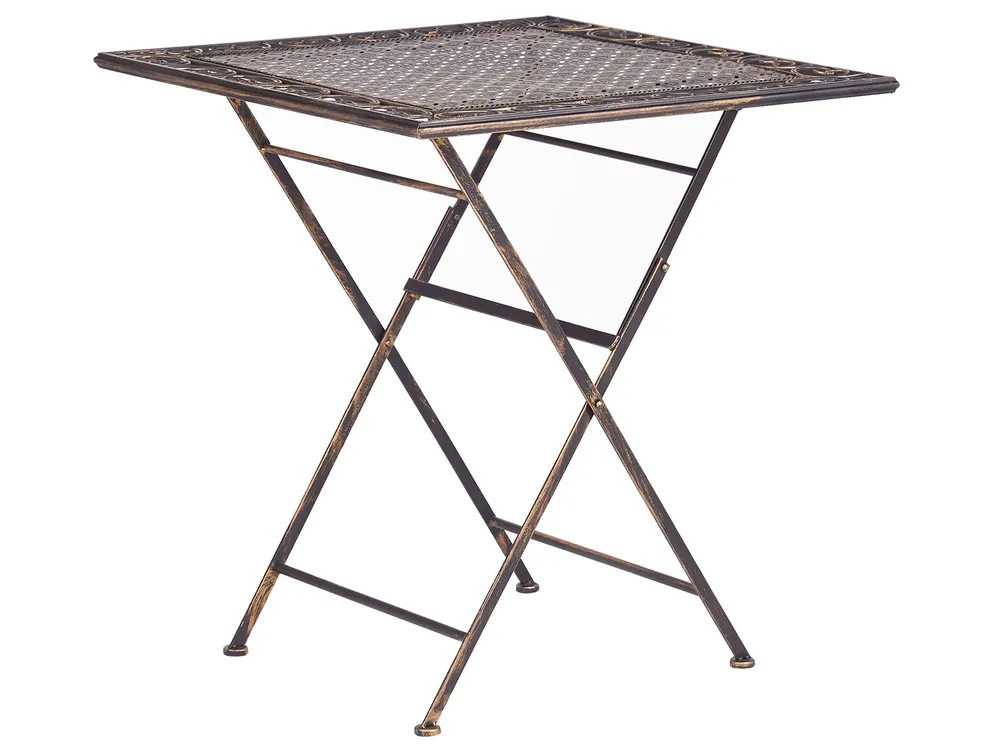 Outdoor Bistrotisch BORMIO 70 cm 70 cm Metall Schwarz