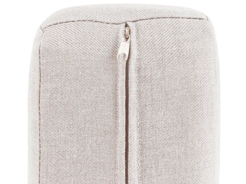 Garten Ecksofa mit Tisch 6-Sitzer RIMA III modular Metall Hellbeige linksseitig_918155