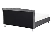 Lit ottoman METZ Velours Gris foncé 140 x 200 cm_736643