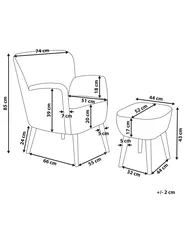 Sessel TUMBA mit Fußstütze Bouclé Weiß_887157