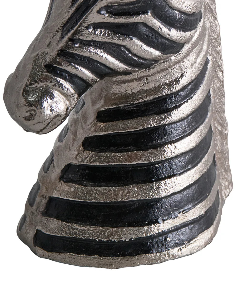 Dekofigur Zebra ZAGORA Metall Schwarz / Silber_1009446