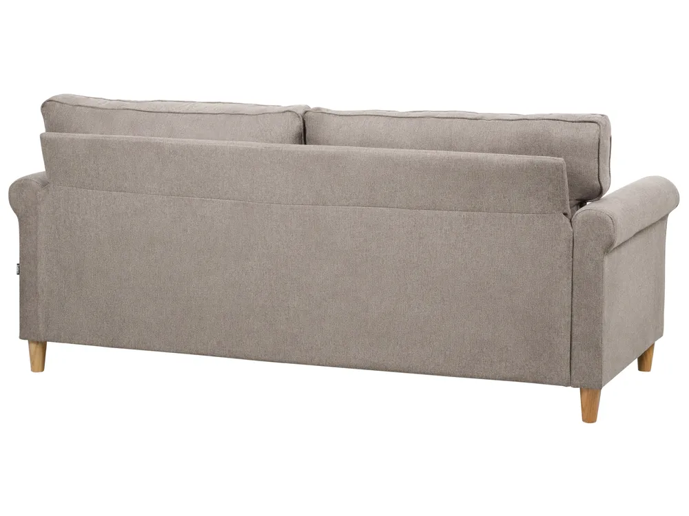 Sofa 3 Seater RONNEBY Fabric Light Brown_901459