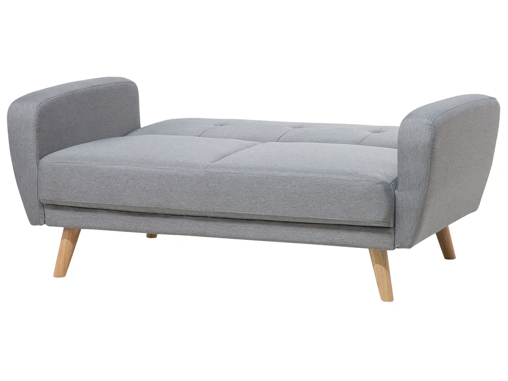 Sofa Bed 2 Seater FLORLI Fabric Light Grey_704132