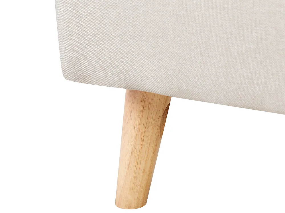 Bett mit Lattenrost Stoff RENNES 160 x 200 cm Hellbeige_345595