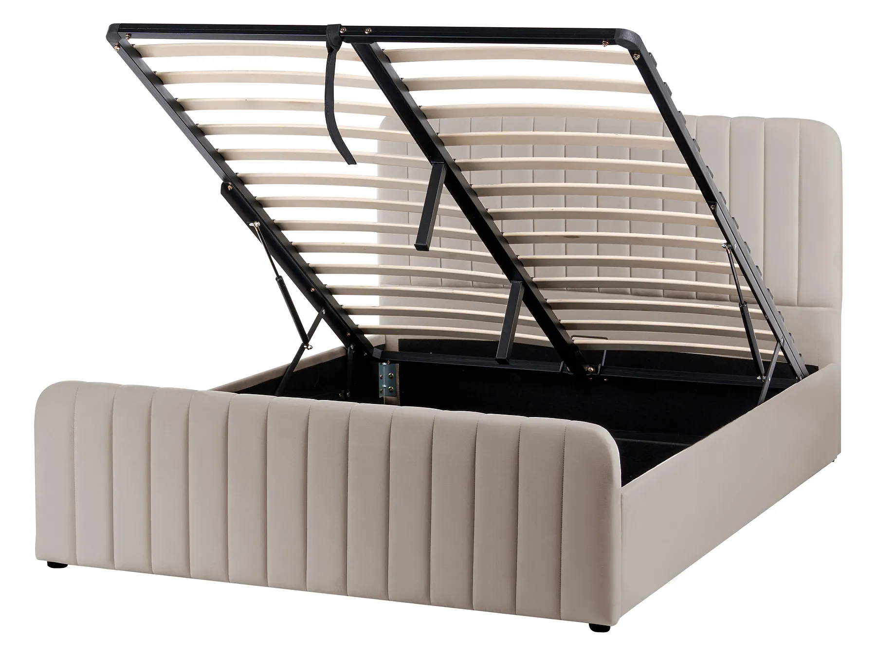 Ottoman Bed LUNAN Taupe 140 x 200 cm (EU Double)_1051511
