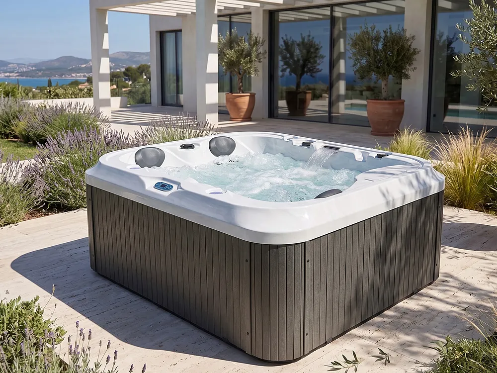 Outdoor Whirlwanne mit LED HORCONES Grau