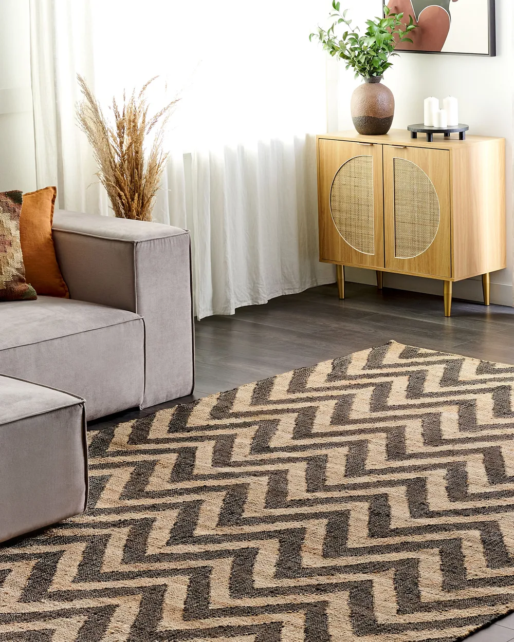 Teppich DEDEPINARI Beige 200 x 300 cm Jute