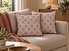 Dekokissen 2er Set PICEA 45 x 45 cm Samtstoff Rot Blumenmuster