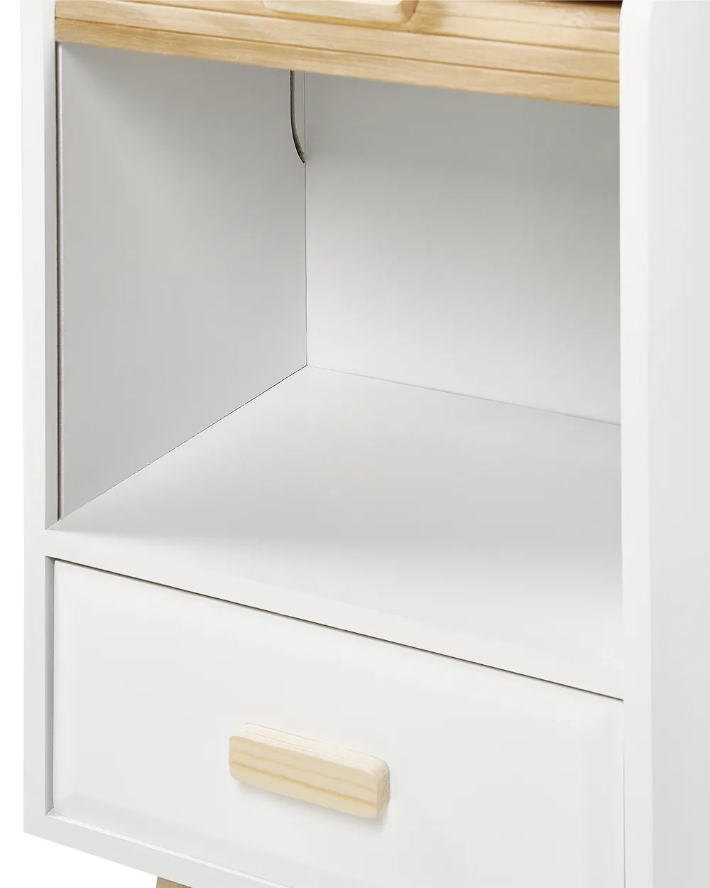 1 Drawer Bedside Table NESIKA White_934792