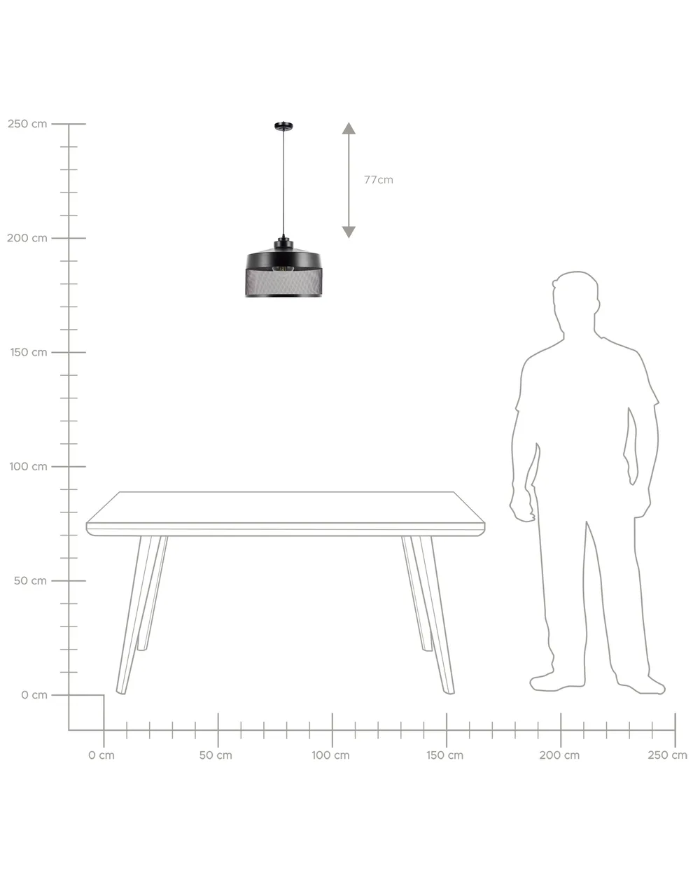 Pendant Lamp CARDENER Metal Black_712247