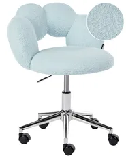 Schreibtischstuhl WHIZZY Bouclé Hellblau_1062508