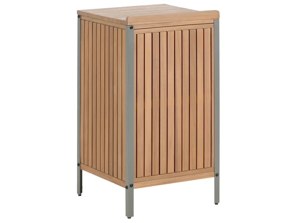Outdoor-Küche 3er Set mit Spüle IVREA Braun / Schwarz zertifiziertes Akazienholz_988429