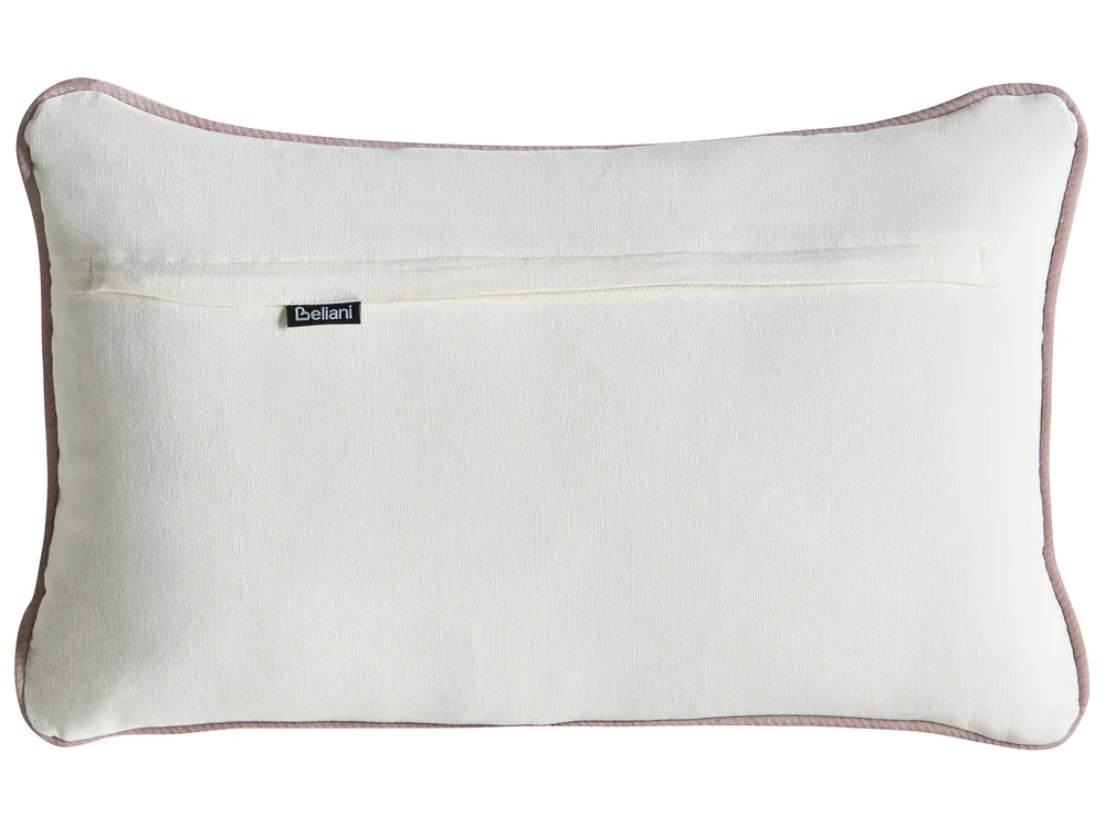 Dekokissen 3er Set PENTACE 30 x 50 cm 45 x 45 cm Baumwolle Rosa Ohne Muster_1040529
