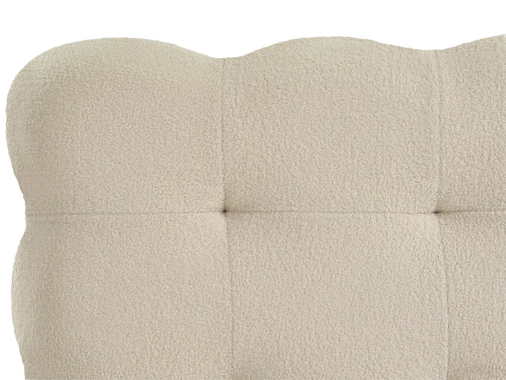 Bett mit Lattenrost Bouclé SOULISSE 120 x 200 cm Beige_1129776