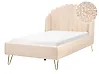 Bett mit Lattenrost Bouclé AMBILLOU 120 x 200 cm Beige