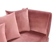 Rechtsseitige Chaiselongue MERI mit Stauraum Samtstoff Rosa_914308