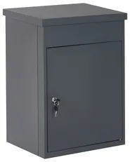 Paketbriefkasten SCALEA 44 cm 35 cm Metall Graphitgrau_1133103