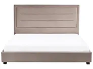 Wasserbett Samtstoff ROUEN 180 x 200 cm Taupe_1004774