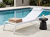 Sonnenliege CATANIA mit Relaxfunktion Metall Weiß