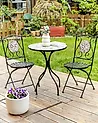 Gartenstuhl 2er Set CASARIO Metall Schwarz