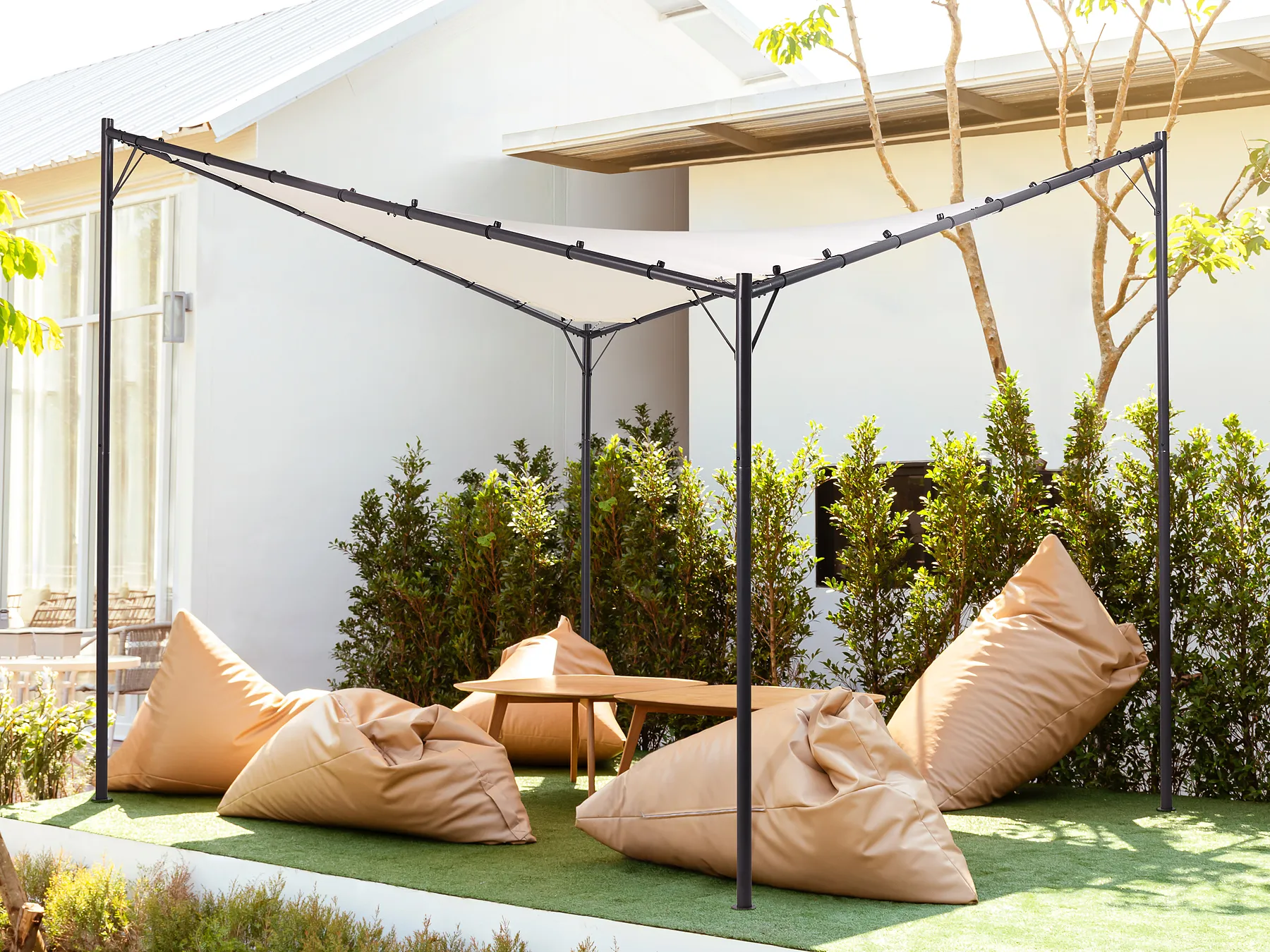 Pavillon AVENTINE 300 cm 300 cm Metall Beige_866389