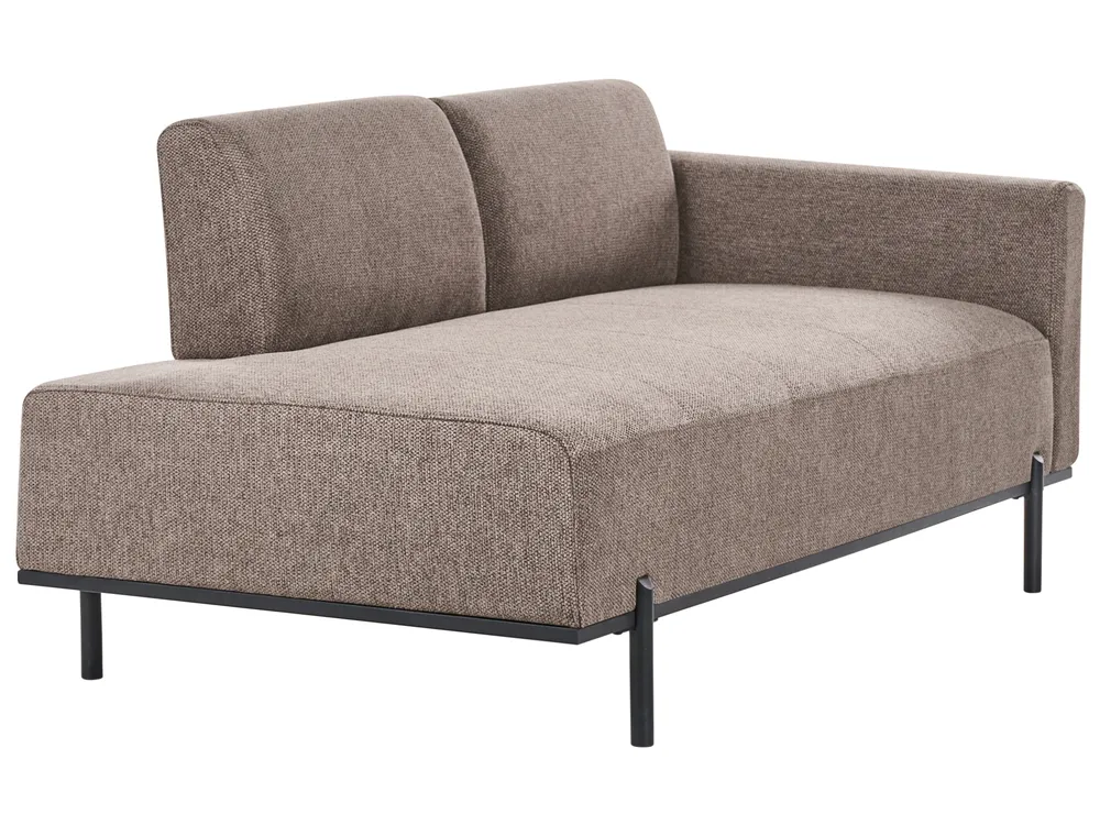 Chaiselongue SAVASSE Kunstleinen Hellbraun_1004638