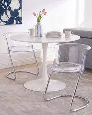 Set of 2 Dining Chairs OSHKOSH Transparent_1107586