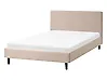 Bett mit Lattenrost Stoff FITOU 120 x 200 cm Beige
