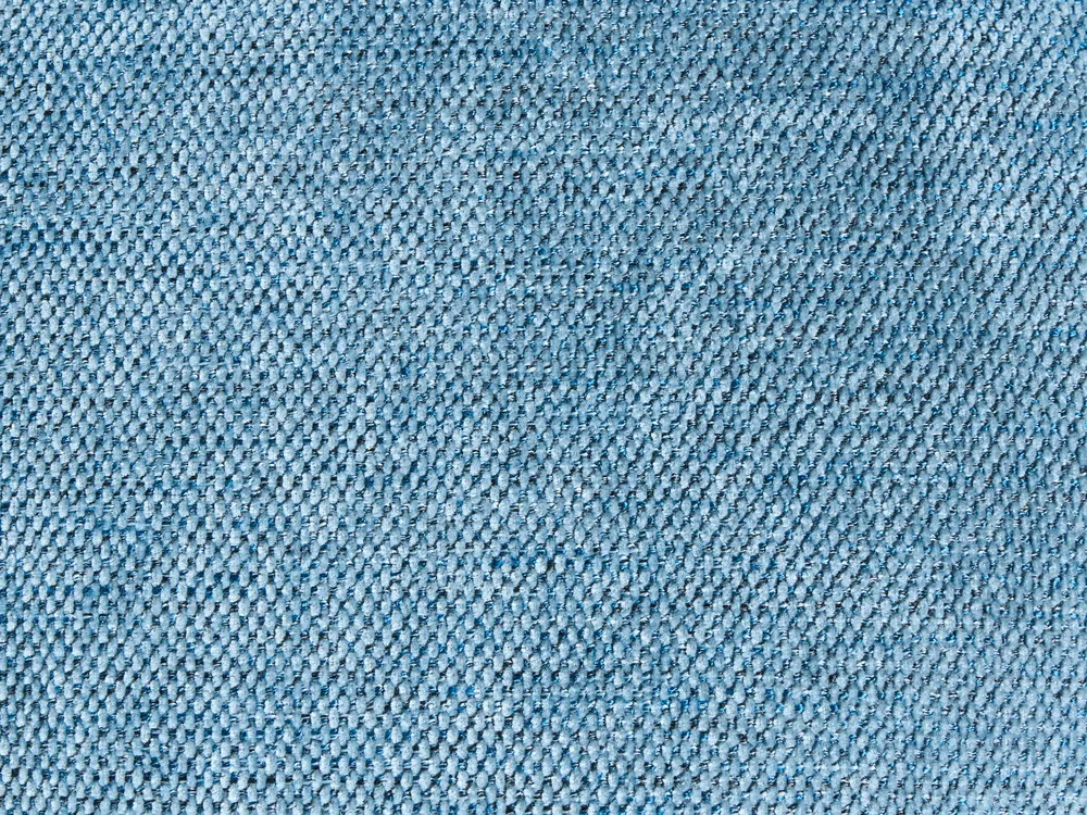 Pouf mit Stauraum HAWLEY Chenillegewebe Blau_996450
