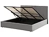 Bett mit Stauraum VION Samtstoff Grau 180 x 200 cm