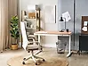 Schreibtisch elektrisch höhenverstellbar KENLY 120 cm x 60 cm mit USB-Anschluss Braun / Weiß