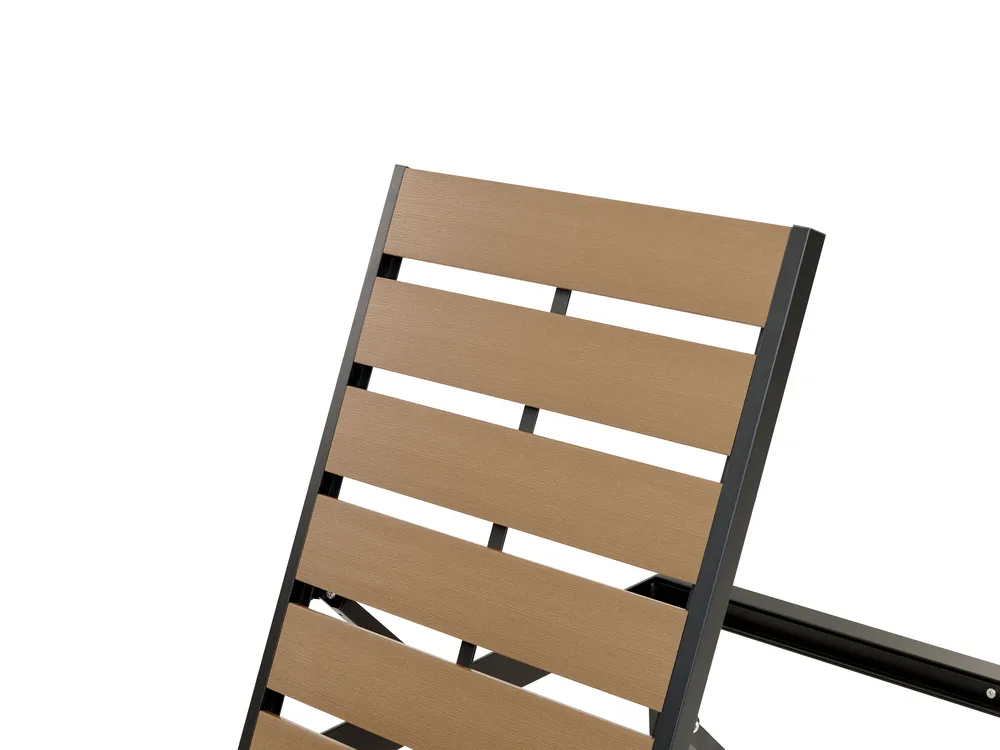 Sun Lounger NARDO Reclining Metal Brown/ Black_862939