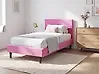 Bettrahmenbezug Samtstoff FITOU 90 x 200 cm Fuchsia