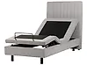 Bett verstellbar Stoff DUKE II 90 x 200 cm Hellgrau