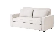 Schlafsofa 2-Sitzer UTTELA Stoff Cremeweiß_1079433