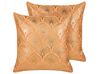 Dekokissen 2er Set HOYA 45 x 45 cm Baumwolle Orange Geometrisches Muster