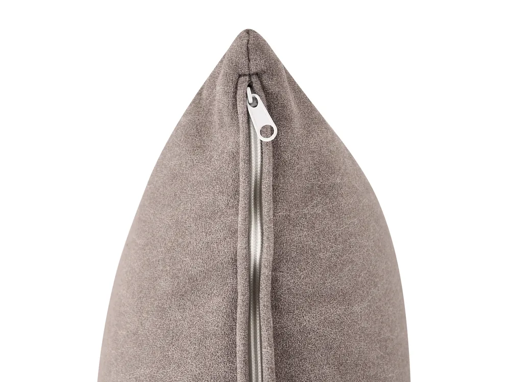 Sofa AMAL mit Ottomane Stoff Taupe_1143376