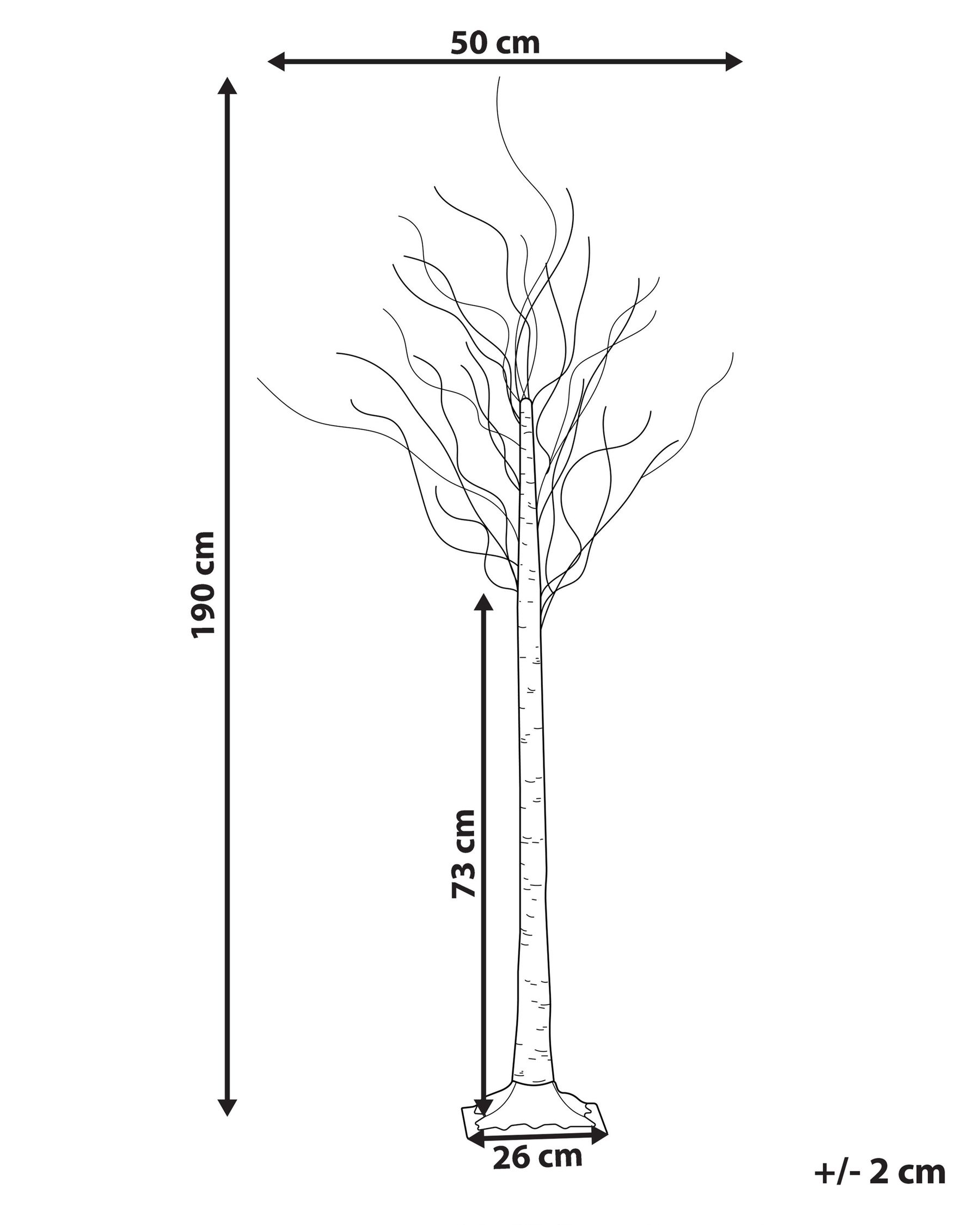 Outdoor Decoration LED LAPPI 190 cm Christmas Tree White_835483