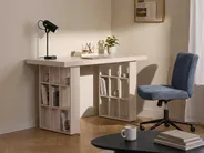 Schreibtisch ELURA 120 cm 60 cm mit Fächern Hellbeige_1092009