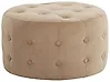 Pouf TAMPA Samtstoff Sandbeige
